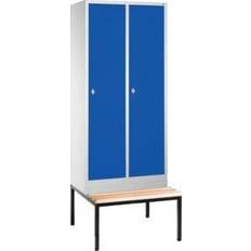 Blu Organizzazione Abiti Garderobenschrank H2090xB810xT500/820mm Grau/Blau 2Abt. Armadio