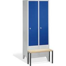 Blu Organizzazione Abiti Garderobenschrank H1850xB810xT500/820 mm Grau/Blau 2 Abt. Armadio