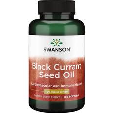 Solbær Fedtsyrer Swanson Sort Solbærfrøolie 500 mg 180 Softgels 180 stk