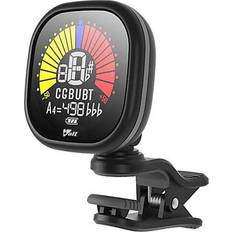 Voggenreiter VOLT Clip-Tuner RCT-5000, 1204-2, svart, stämningsanordning för gitarr, bas, ukulele, baryton, uppladdningsbar via USB-kabel, i upp till 10 timmar det behöver varje strängälskare