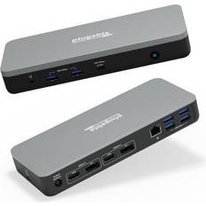 Plugable 12-in-1 Dual 4K USB C Docking Station 60W 2x HDMI