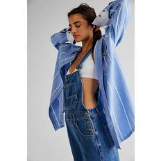 Bleu Combinaisons Free People We The Ziggy Denim Overalls - Blue