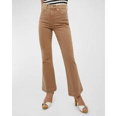 Natural - Women Jeans Veronica Beard Carson High Rise Ankle Flare Jeans - Tan Sierra