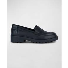 Mocassini Geox Girls' Casey Leather Loafers - Nero