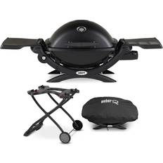 Grills Weber Q 1200 Gas Grill LP Cover Bundle