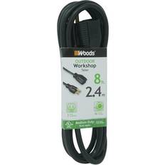 Southwire Electrical Cables Southwire Woods 8' Outdoor Extension Cord Black