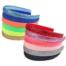 Spandex Headbands Head colors sparkle plastic for girlsglitter thin bands no