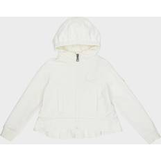 Moncler Hoodies Moncler Enfant Kids White Zip Hoodie 034 12Y