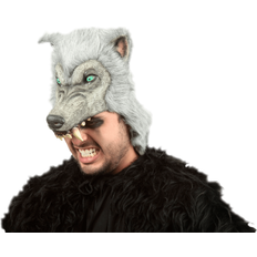 Masken Ghoulish Productions Grey Wolf Costume Helmet Gray