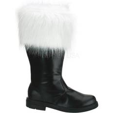 Abiti eleganti Santa Men's Costume Boots w/ White Fur Cuff