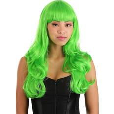 Cheap Perruques Longues FUN.COM Bright Green Full Wavy Women's Wig Green