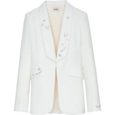 Rayon Blazers Zadig & Voltaire Blazer Met Stras Wit