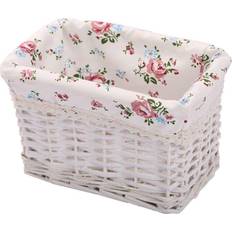 White Small Boxes KINGWILLOW Woven Wicker Basket Organizer