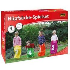 Hüpfsäcke-Set gelb, grün, orange, pink