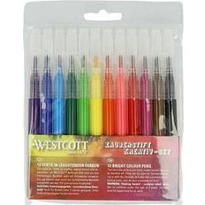 Geel Penaccessoires Westcott Felt Tip Pens Junior 12 Cm 12 Pcs