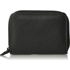 Leather Mini Accordion Wizard Wallet - Black