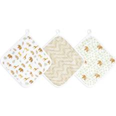 & Essentials 3 Pack Cotton Muslin Washcloth set