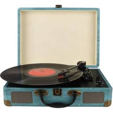 Vinyl record player with speakers Tachikara Vinyl record player 3 speed wireless turntable with built-in speakers and usb