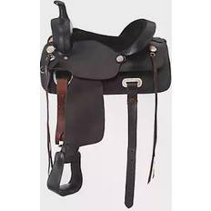 Leather Horse Saddles King Series Pleasure Trail Saddle 16inch - Black