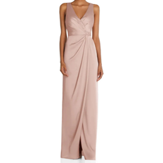 After Six Sleeveless Wrap Gown - Toasted Sugar