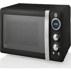 Black - Small size Microwave Ovens Swan SM22030BN Black