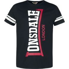 Lonsdale Herren T-Shirt Passform POLBAIN Black/White/Red 117351