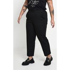 KAFFE Curve Byxor kcSakira Cropped Pants Svart