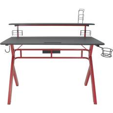 Homcom Daylla Gaming Desk- Black/Red