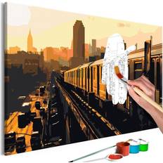 Wonda DIY lærred maleri New York Subway Billede