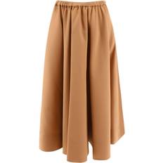 Valentino Nederdele Valentino Techno Duchesse Midi Skirt - Sand