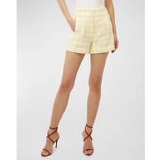 Veronica Beard Jazmin Gingham Tweed Shorts - Yellow
