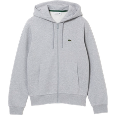 Lacoste XL Sweaters Lacoste Men's Kangaroo Pocket Fleece Zipped Sweatshirt - Grey