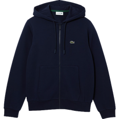 Lacoste L Sweaters Lacoste Men's Kangaroo Pocket Fleece Zipped Sweatshirt - Navy Blue