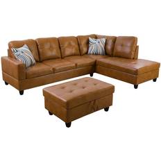 Leathers Sofas GEBADOL Sectional Couch Ginger Sofa 103.5" 6 Seater