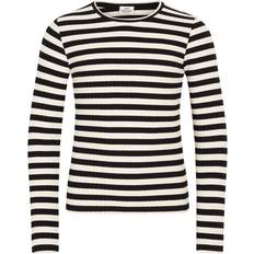 Mads nørgaard pige Mads Nørgaard Talika Stripe Long-Sleeved T-shirt - Black/Vanilla Ice