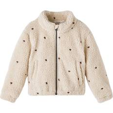 122/128 Fleecejakker Børnetøj Lil'Atelier Loose Fit Teddy Jacket - Fog (13217148)