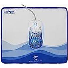 Tappetini per mouse White Shark Mouse Ottico Usb 7200dpi A 6 Tasti Rgb Con Tappetino Mousepad 30 x 25