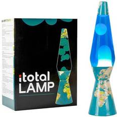 i-total Tischlampe Weltkarte Lavalampe