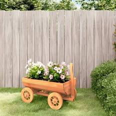 Wood Trolley Tables vidaXL Decorative Wagon 70 x 43 x 54 cm Trolley Table