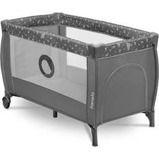 Lekbåge Resesängar Lionelo Baby Crib Stefi Plus Grey White