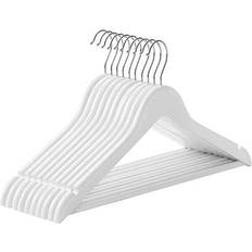 Hangers Songmics Wooden Set 10 Coat Clothes AntiSlip Trousers Hanger