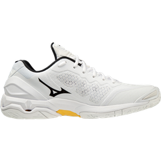 48 ½ Zapatillas de voleibol Mizuno Wave Stealth V Floorball - White/Black/Lemon Chrome, Male