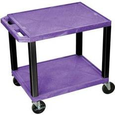 Shelves Trolley Tables Luxor 26"H Tuffy Av Cart Trolley Table 18x24"