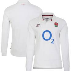 Umbro England Rugby Home Classic Long Sleeve Jersey 2023/24 White Junior