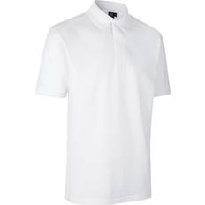 5XL Pikétröjor ID PRO Wear Piké-tröja med tryckknappar, Vit