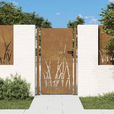 Giardino e Ambiente Esterno vidaXL Cancello Da Giardino 105x205 cm In Acciaio Corten Design