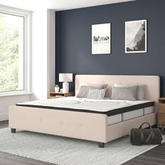 King tufted bed frame Flash Furniture Tribeca King