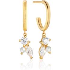 Sif Jakobs White Zirconia Adria Tre Creolo Earrings SJ-E12226-PCZ-YG