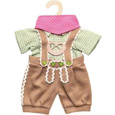 Heless Doll clothes Lederhosen with shirt and scarf 28-35 cm