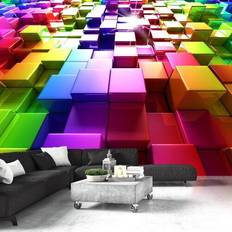 Artgeist Fototapet Colored Cubes Flere Størrelser fra Walldelux.dk